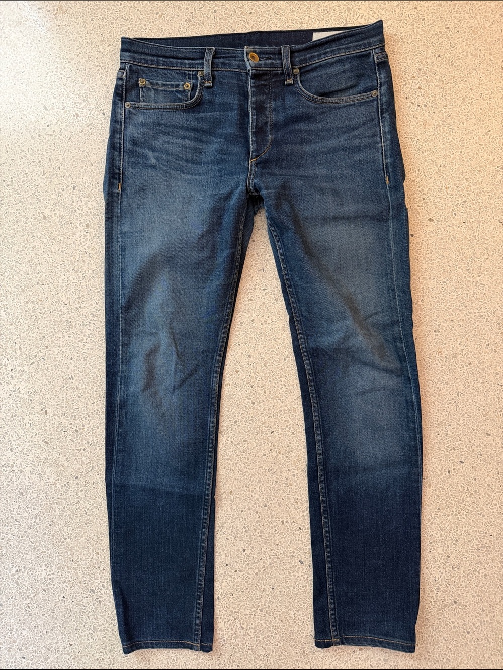 rag & bone Fit 2 Slim Jeans in Dark Blue Monroe Wash 30 x 29